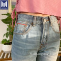 Jeans féminins skinny de jeans skinny 13oz bleu clair 13oz